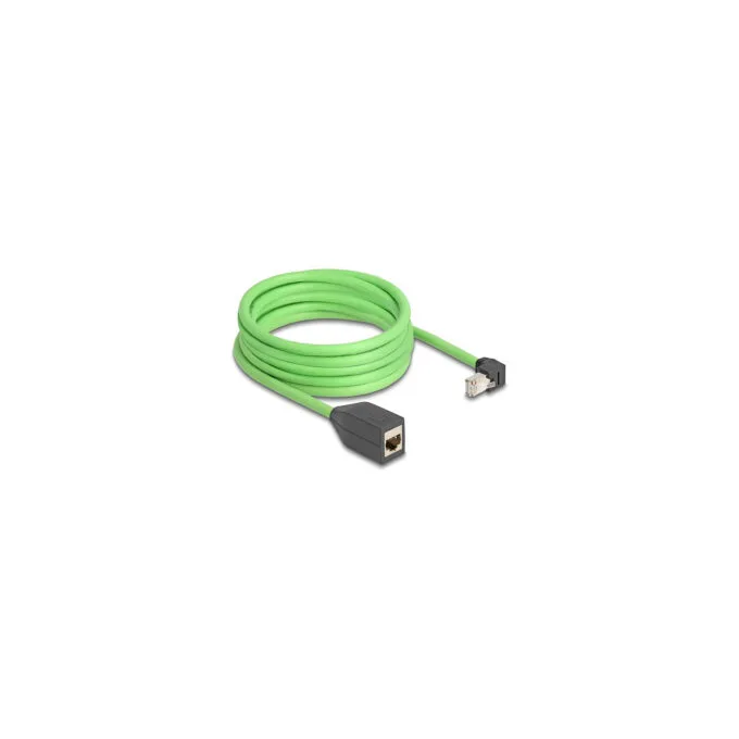Delock RJ45 Netzwerk Verlängerungskabel Cat.6A Stecker unten gewinkelt zu Buchse SF UTP schleppkettentauglich PUR (TP... — image 2