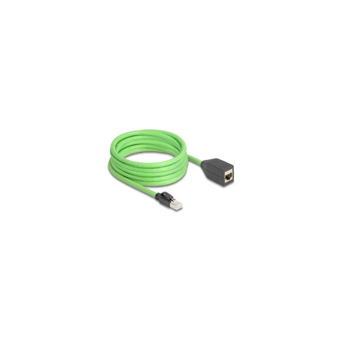Delock RJ45 Netzwerk Verlängerungskabel Cat.6A Stecker zu Buchse SF UTP schleppkettentauglich PUR (TPU) 5 m grün — image 2