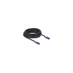 Delock RJ45 Netzwerkkabel Cat.6 UTP mit 180° winkelbaren Steckern schwarz 7.5 m