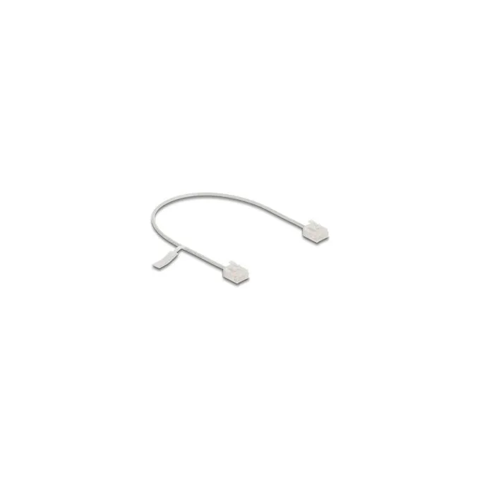 Delock RJ45 Netzwerkkabel Cat.6 UTP Ultra Slim 0.3 m grau mit kurzen Steckern — image 1