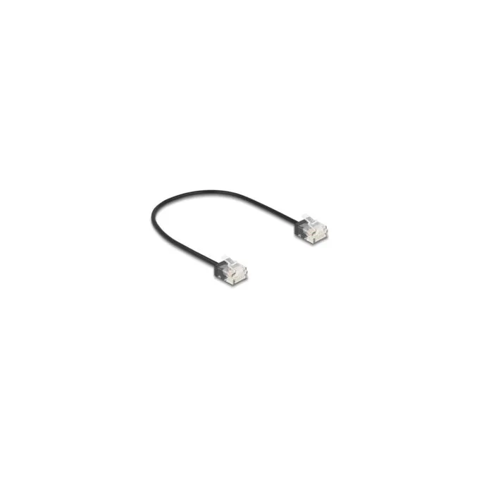 Delock RJ45 Netzwerkkabel Cat.6 UTP Ultra Slim 0.3 m schwarz mit kurzen Steckern — image 2