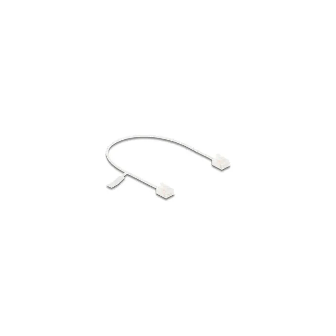 Delock RJ45 Netzwerkkabel Cat.6 UTP Ultra Slim 0.3 m weiß mit kurzen Steckern — image 1