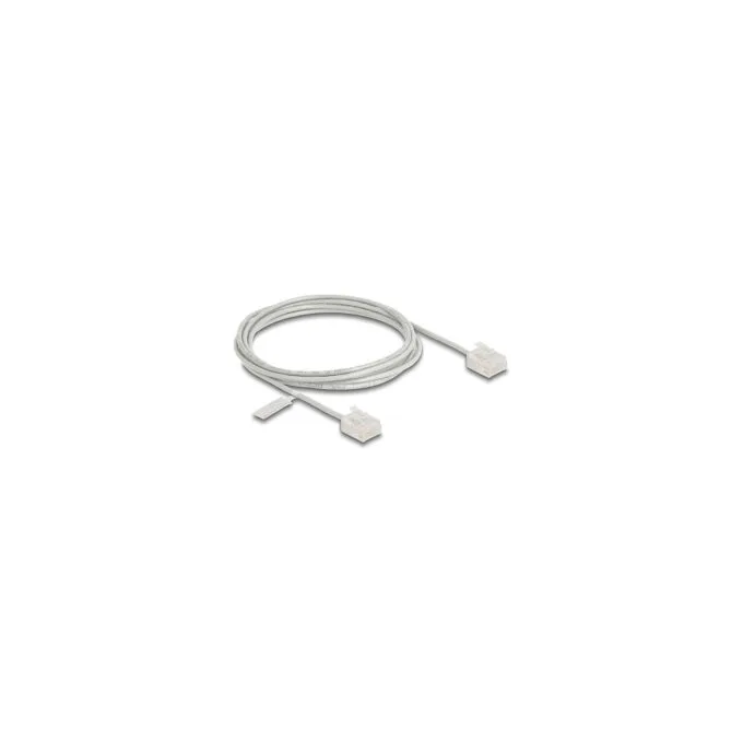 Delock RJ45 Netzwerkkabel Cat.6 UTP Ultra Slim 2 m grau mit kurzen Steckern — image 1