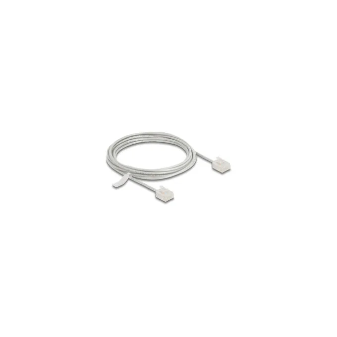 Delock RJ45 Netzwerkkabel Cat.6 UTP Ultra Slim 3 m grau mit kurzen Steckern — image 1