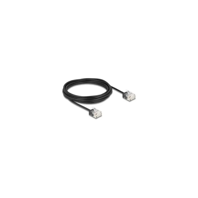Delock RJ45 Netzwerkkabel Cat.6 UTP Ultra Slim 5 m schwarz mit kurzen Steckern — image 2