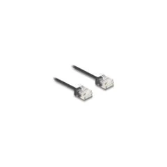 Delock RJ45 Netzwerkkabel Cat.6 UTP Ultra Slim 5 m schwarz mit kurzen Steckern