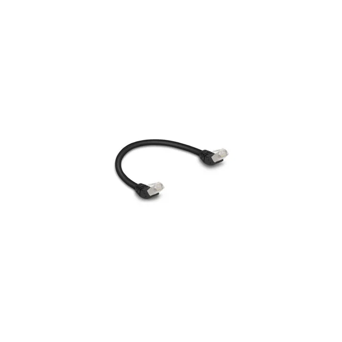 Delock RJ45 Netzwerkkabel Cat.6A S FTP 45° nach oben gewinkelt 0.25 m schwarz — image 2