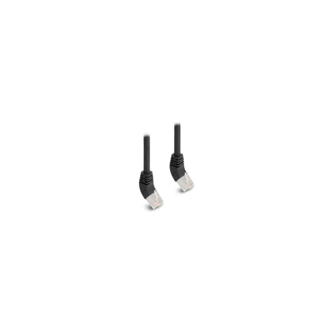 Delock RJ45 Netzwerkkabel Cat.6A S FTP 45° nach oben gewinkelt 0.25 m schwarz — image 1