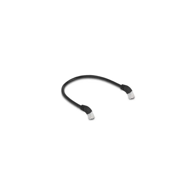 Delock RJ45 Netzwerkkabel Cat.6A S FTP 45° nach unten gewinkelt 0.5 m schwarz — image 2