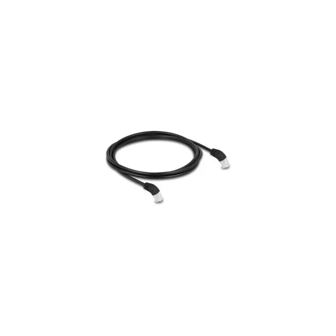 Delock RJ45 Netzwerkkabel Cat.6A S FTP 45° nach unten gewinkelt 2 m schwarz — image 2