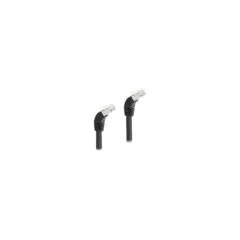 Delock RJ45 Netzwerkkabel Cat.6A S FTP 45° nach unten gewinkelt 5 m schwarz