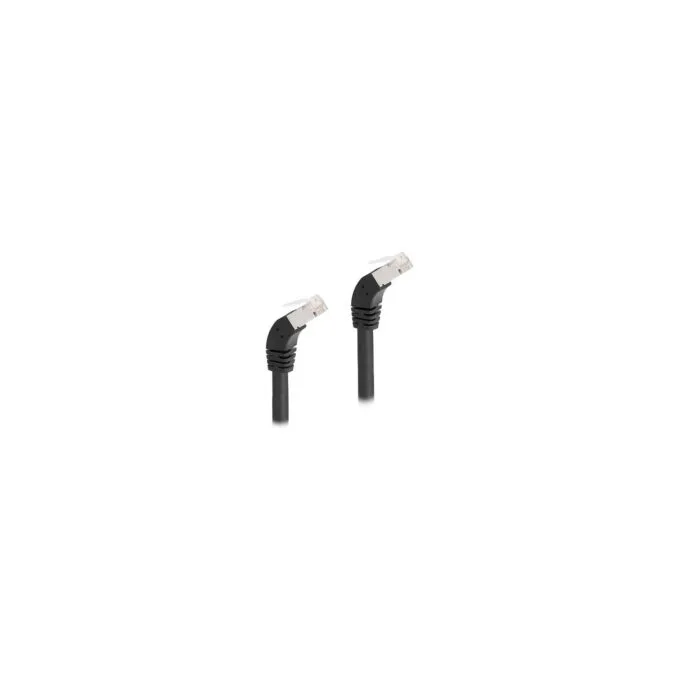 Delock RJ45 Netzwerkkabel Cat.6A S FTP 45° nach unten gewinkelt 5 m schwarz — image 1