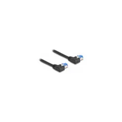 Delock RJ45 Netzwerkkabel Cat.6A S FTP links gewinkelt 3 m schwarz