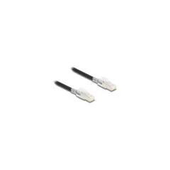 Delock RJ45 Netzwerkkabel Cat.6A S FTP mit Secure Clips Set 2 m schwarz