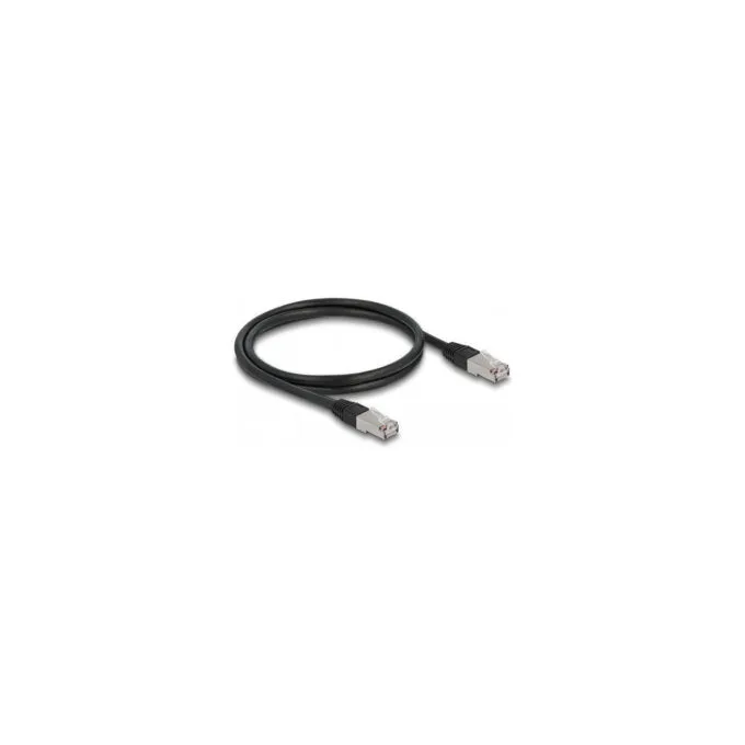 Delock RJ45 Netzwerkkabel Cat.6A S FTP PE Outdoor 1 m schwarz — image 1