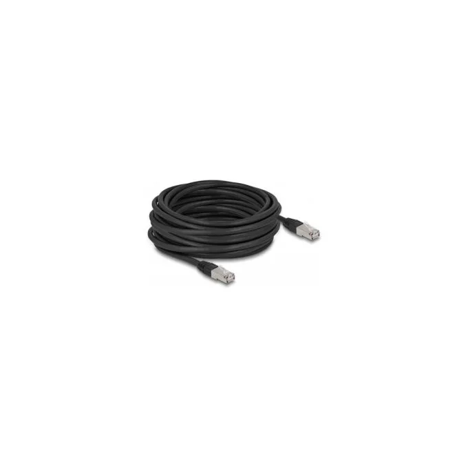 Delock RJ45 Netzwerkkabel Cat.6A S FTP PE Outdoor 10 m schwarz — image 1