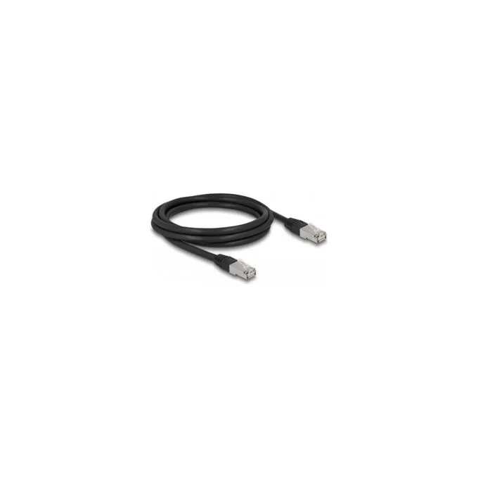Delock RJ45 Netzwerkkabel Cat.6A S FTP PE Outdoor 2 m schwarz — image 1