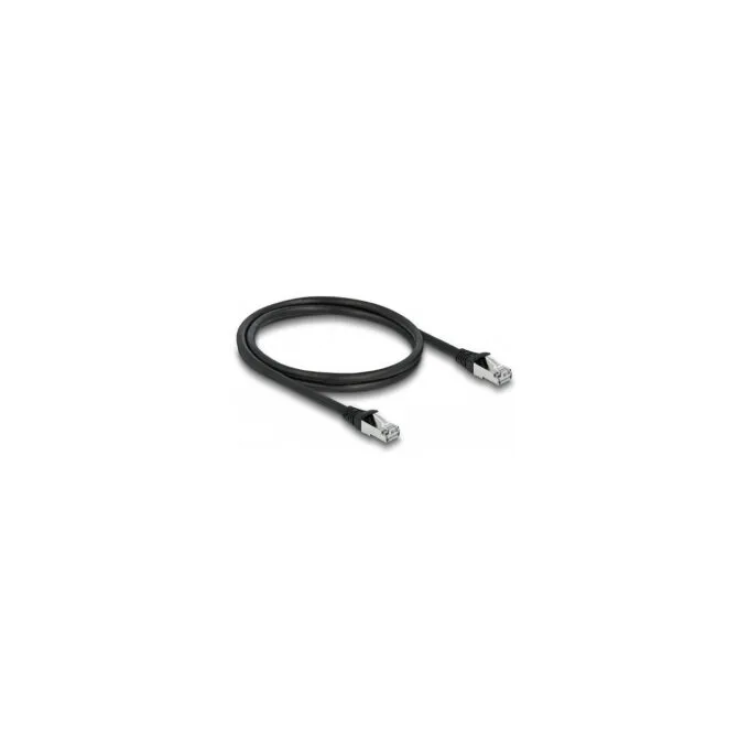 Delock RJ45 Netzwerkkabel Cat.6A S FTP PUR Outdoor 1 m schwarz — image 1