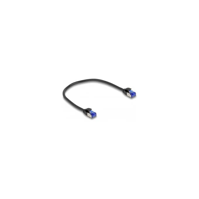 Delock RJ45 Netzwerkkabel Cat.6A S FTP Slim 0.25 m schwarz — image 1