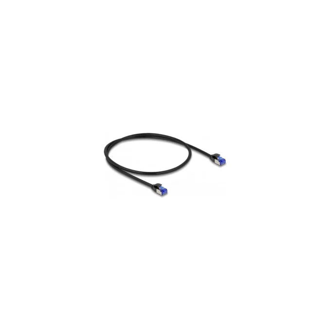 Delock RJ45 Netzwerkkabel Cat.6A S FTP Slim 0.5 m schwarz — image 1