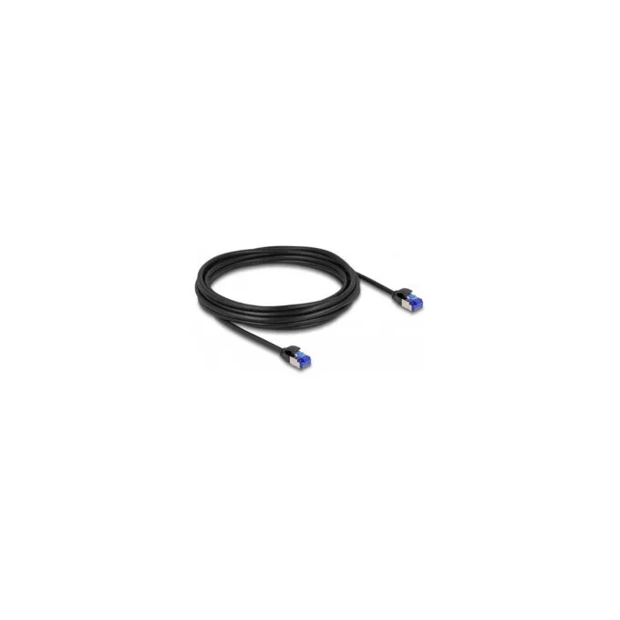 Delock RJ45 Netzwerkkabel Cat.6A S FTP Slim 5 m schwarz — image 1