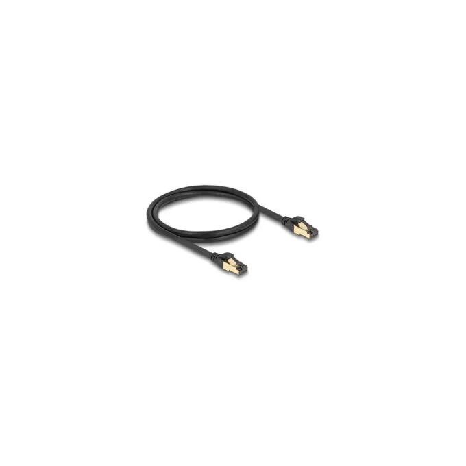 Delock RJ45 Netzwerkkabel Cat.6A Stecker zu Stecker S FTP schwarz 1 m mit Cat.7 Rohkabel Industrie und Outdoor tauglich — image 2