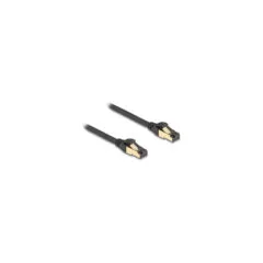 Delock RJ45 Netzwerkkabel Cat.6A Stecker zu Stecker S FTP schwarz 30 cm mit Cat.7 Rohkabel Industrie und Outdoor taug...