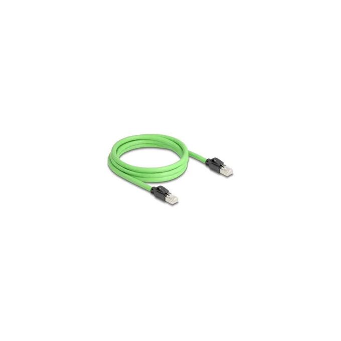 Delock RJ45 Netzwerkkabel Cat.6A Stecker zu Stecker SF UTP schleppkettentauglich PUR (TPU) 2 m grün — image 2