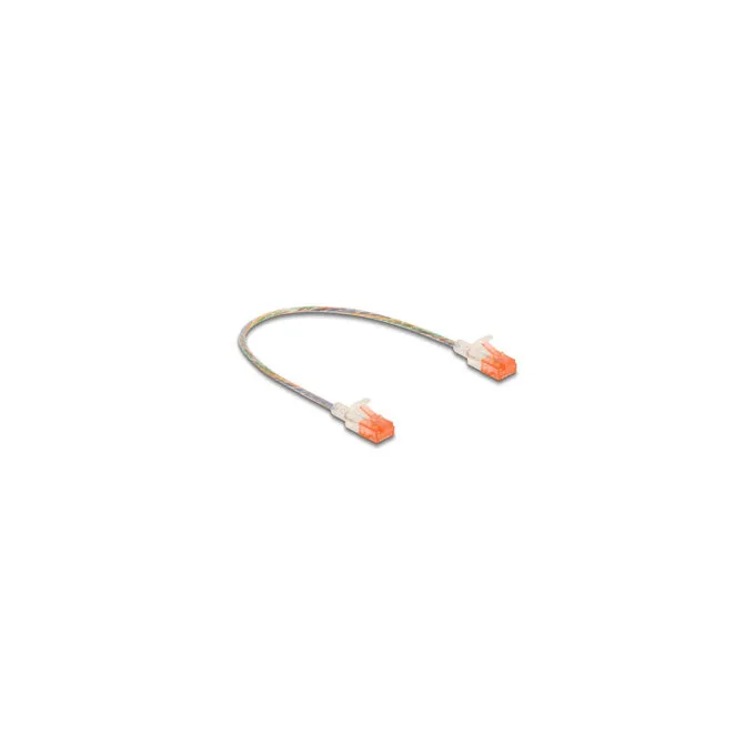 Delock RJ45 Netzwerkkabel Cat.6A U UTP Slim 0.3 m transparent — image 1