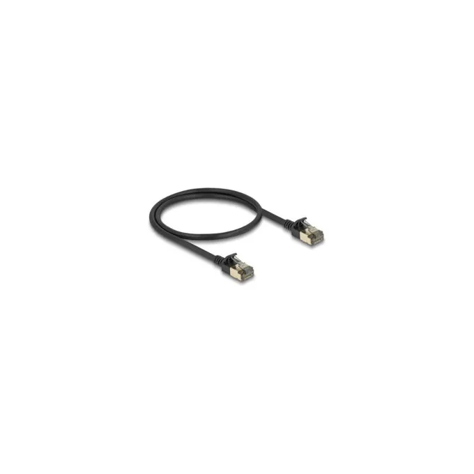 Delock RJ45 Netzwerkkabel Cat.8.1 F FTP Slim Pro 0.5 m schwarz — image 1