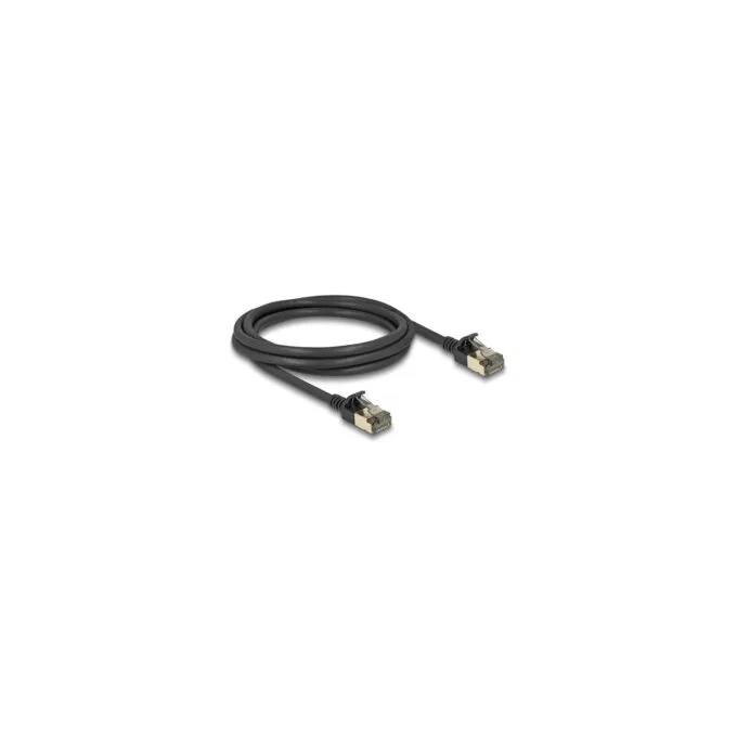 Delock RJ45 Netzwerkkabel Cat.8.1 F FTP Slim Pro 2 m schwarz — image 1