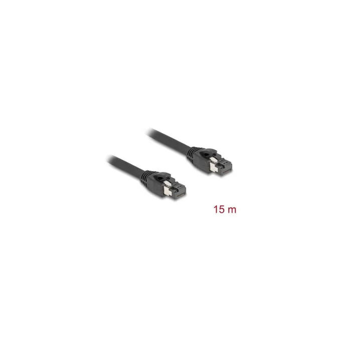Delock RJ45 Netzwerkkabel Cat.8.1 S FTP 15 m bis 40 Gbps schwarz — image 2