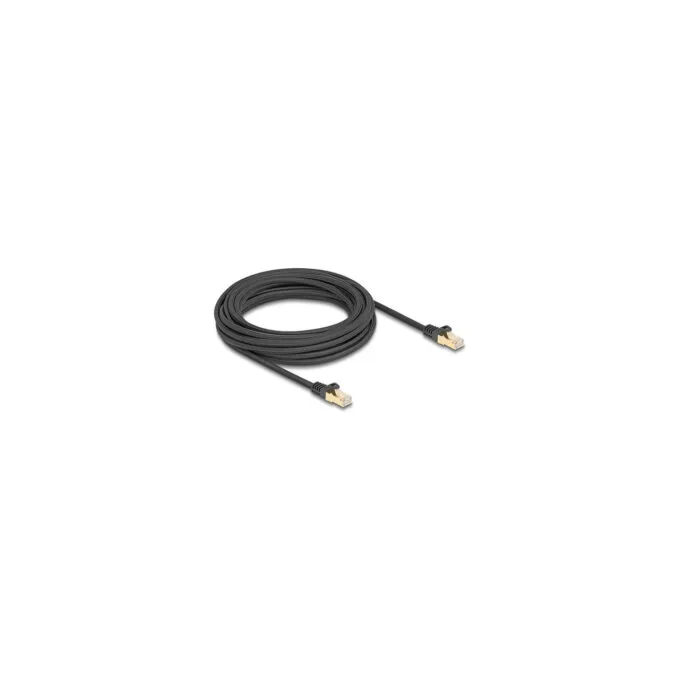 Delock RJ45 Netzwerkkabel mit Geflechtmantel Cat.6A S FTP Stecker zu Stecker 7.5 m schwarz — image 2