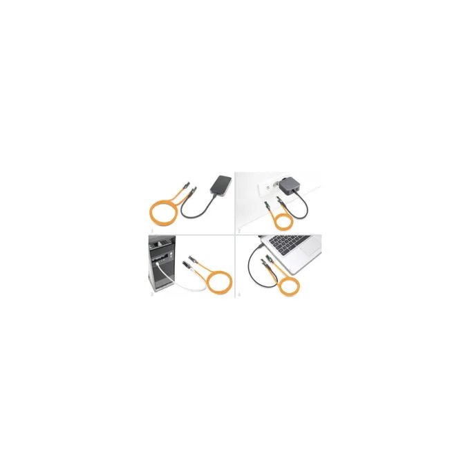 Delock RJ45 Netzwerkkabel mit USB Type-CTM Portfinder Funktion Self Tracing Cat.6A S FTP 10 m orange — image 2