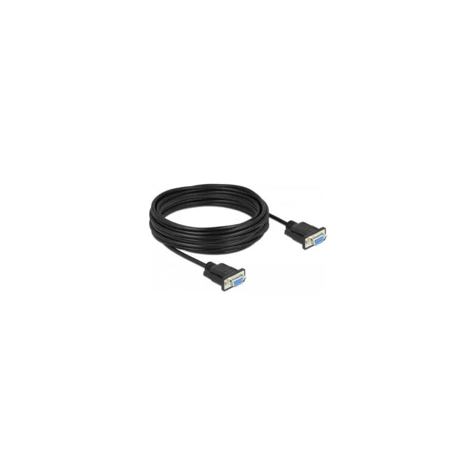 Delock RS-232 Kabel Seriell D-Sub 9 Buchse zu Buchse Nullmodem mit schmalem Steckergehäuse - CTS RTS auto control - 10 m — image 2