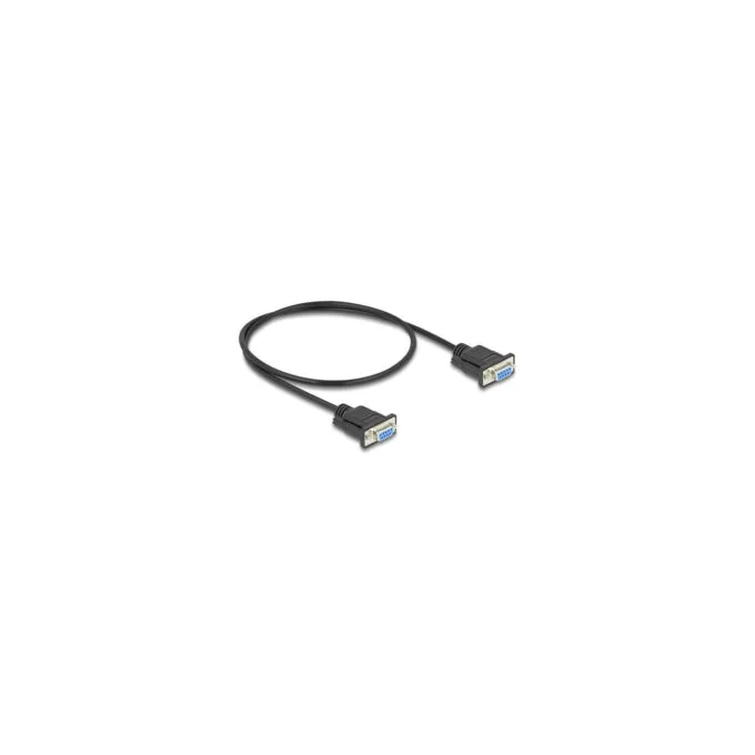 Delock RS-232 Kabel Seriell D-Sub9 Buchse zu Buchse mit schmalem Steckergehäuse 0.5 m — image 1
