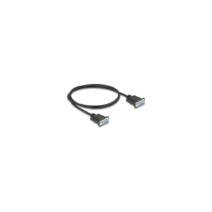 Delock RS-232 Kabel Seriell D-Sub9 Buchse zu Buchse mit schmalem Steckergehäuse 1 m — image 1