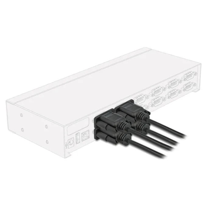 Delock RS-232 Kabel Seriell D-Sub9 Buchse zu Buchse mit schmalem Steckergehäuse 2 m — image 3
