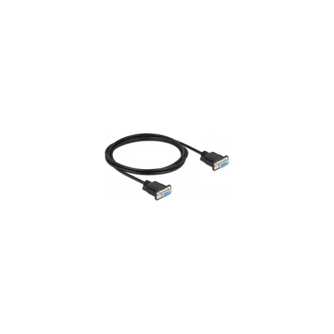 Delock RS-232 Kabel Seriell D-Sub9 Buchse zu Buchse Nullmodem mit schmalem Steckergehäuse 10 m — image 2