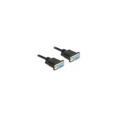 Delock RS-232 Kabel Seriell D-Sub9 Buchse zu Buchse Nullmodem mit schmalem Steckergehäuse 4 m