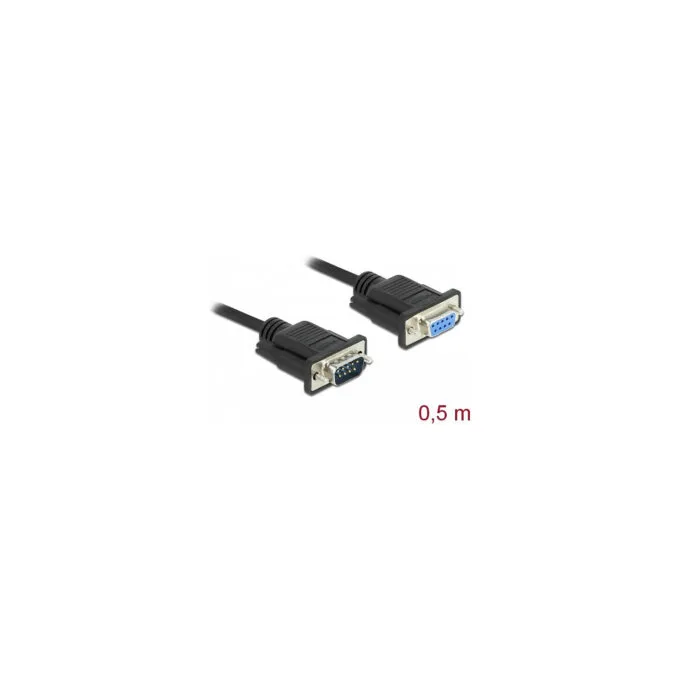 Delock RS-232 Kabel Seriell D-Sub9 Stecker zu Buchse mit schmalem Steckergehäuse 0.5 m — image 3