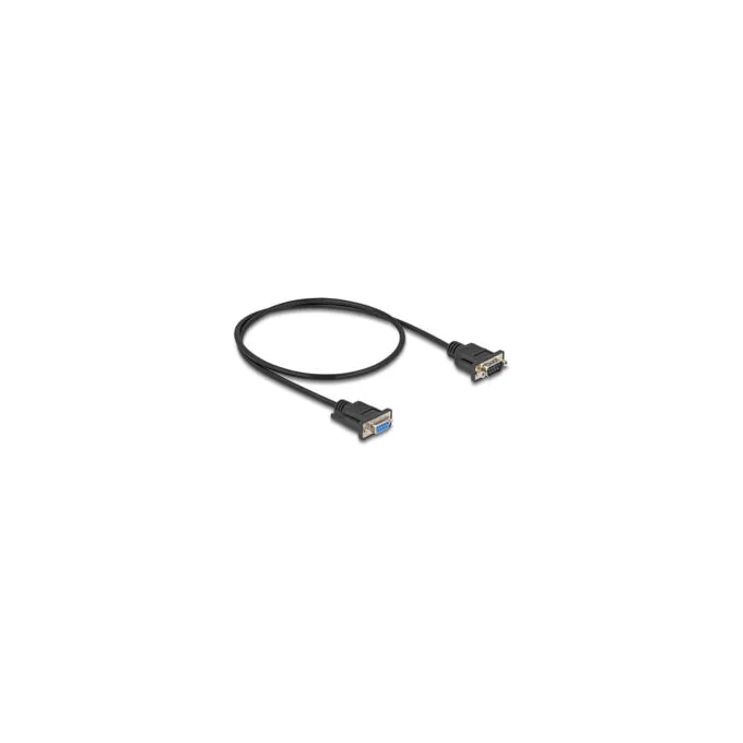 Delock RS-232 Kabel Seriell D-Sub9 Stecker zu Buchse mit schmalem Steckergehäuse 0.5 m — image 1