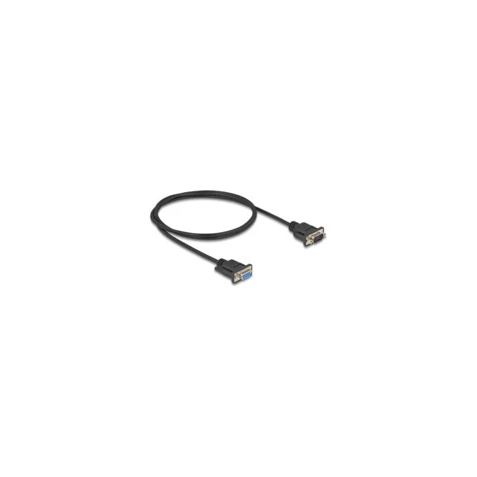 Delock RS-232 Kabel Seriell D-Sub9 Stecker zu Buchse mit schmalem Steckergehäuse 1 m — image 1
