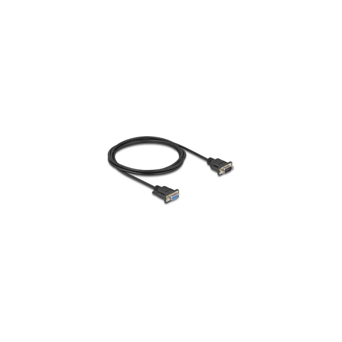 Delock RS-232 Kabel Seriell D-Sub9 Stecker zu Buchse mit schmalem Steckergehäuse 2 m — image 1