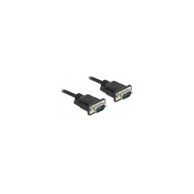 Delock RS-232 Kabel Seriell D-Sub9 Stecker zu Stecker mit schmalem Steckergehäuse 0.5 m — image 1