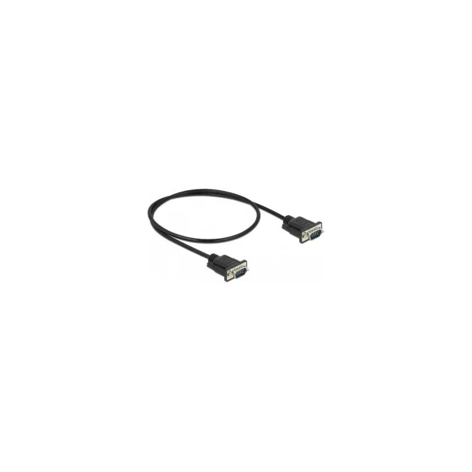 Delock RS-232 Kabel Seriell D-Sub9 Stecker zu Stecker mit schmalem Steckergehäuse 0.5 m — image 2