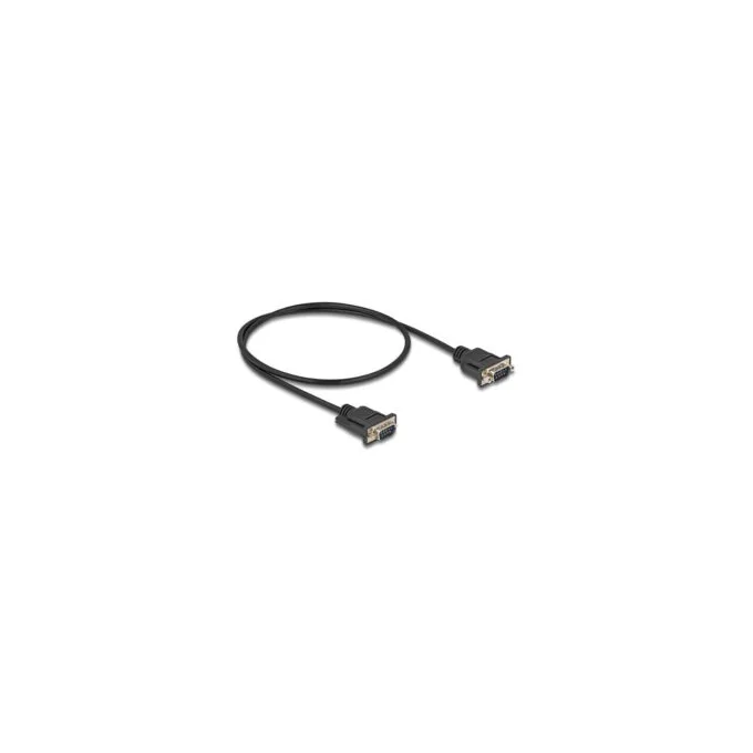 Delock RS-232 Kabel Seriell D-Sub9 Stecker zu Stecker mit schmalem Steckergehäuse 0.5 m — image 1