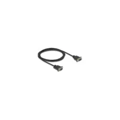 Delock RS-232 Seriell Kabel D-Sub9 Stecker zu Stecker mit schmalem Steckergehäuse 2 m