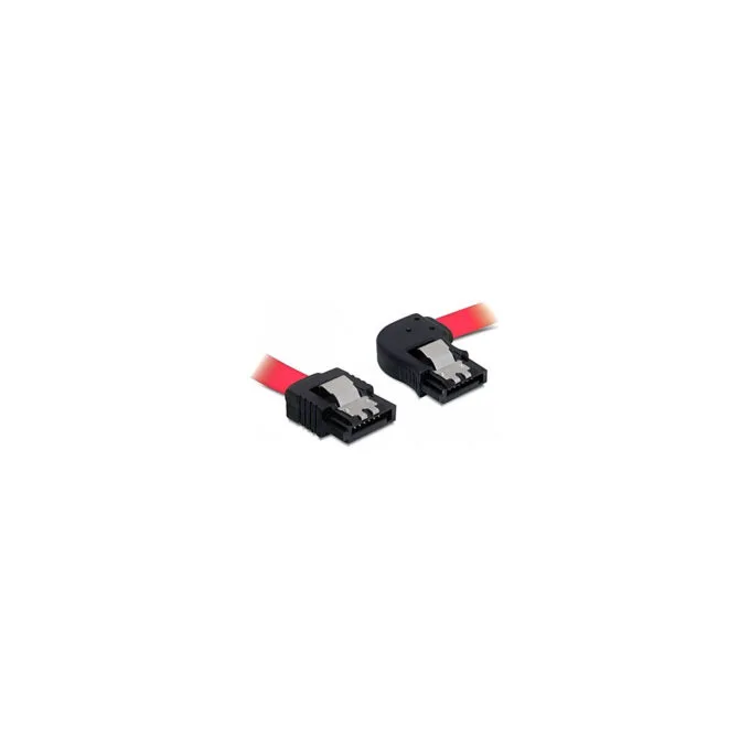 Delock SATA 3 Gb s Kabel gerade auf rechts gewinkelt 30 cm rot — image 1