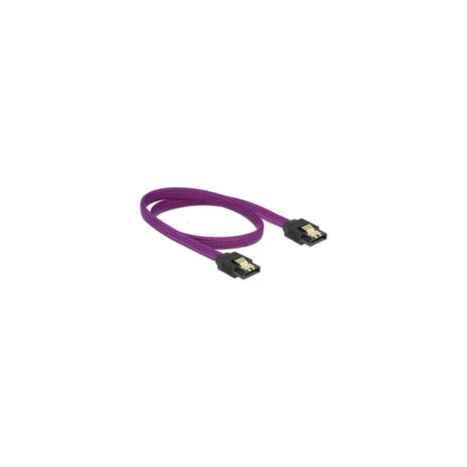 Delock SATA 6 Gb s Kabel 50 cm violett — image 1